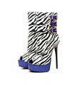 Giaro Maruckle Damen Herren Plateau Stiefeletten Zebra print