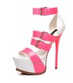 Giaro Sienna Damen Herren Plateau Sandaletten weiss pink