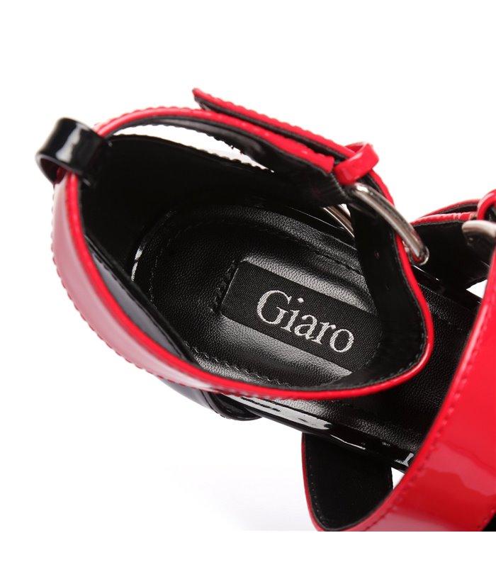 Giaro Sienna Damen Herren Plateau Sandaletten schwarz rot