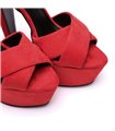 Giaro Sienna Damen Herren Plateau Sandaletten rot