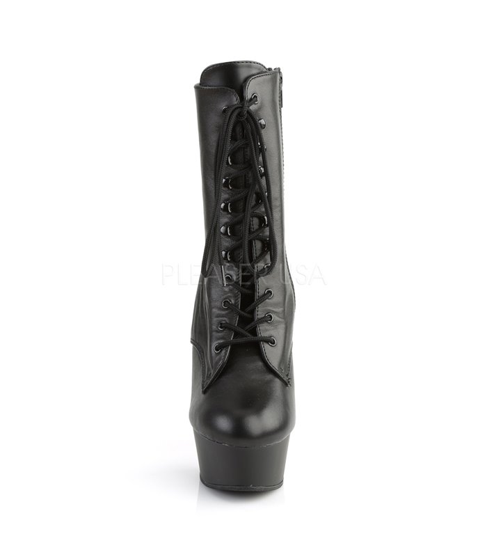 Plateau Stiefelette DELIGHT-1020 - Leder Schwarz