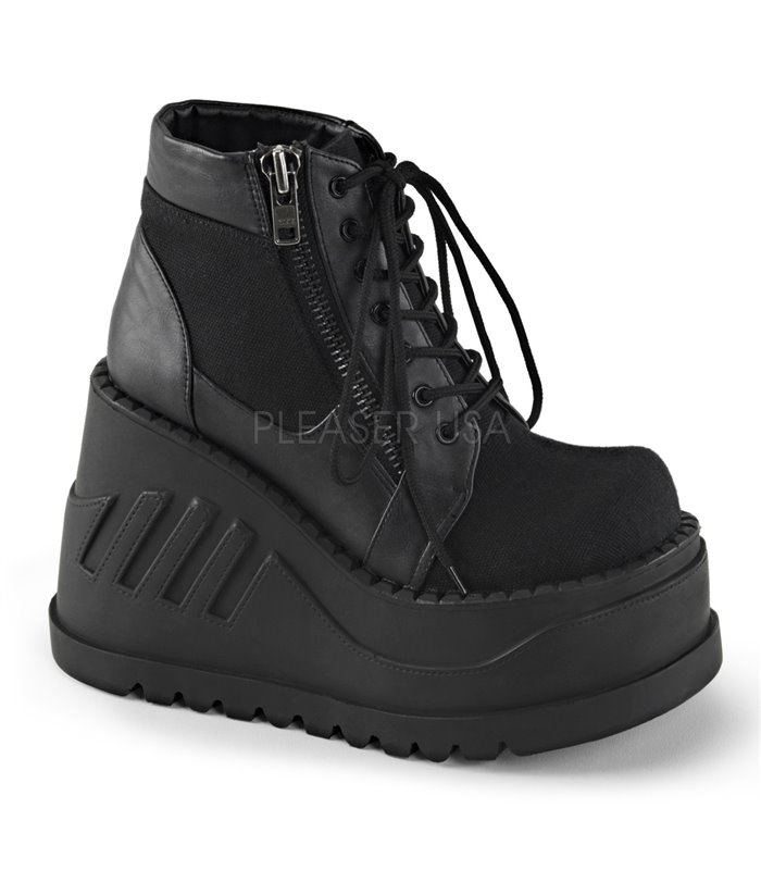 Demonia Plateau Stiefeletten STOMP-10 Schwarz