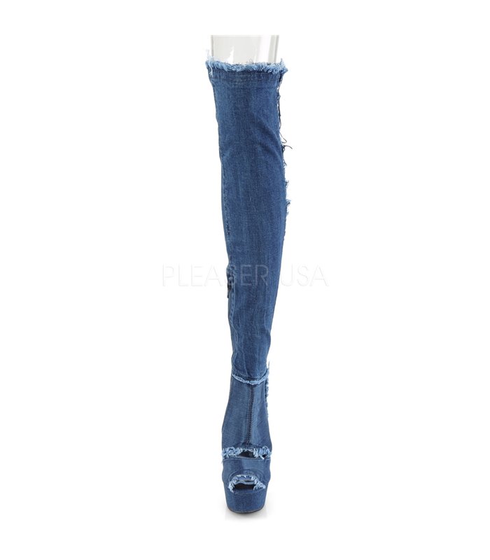 Plateau Overknee DELIGHT-3030 - Blau