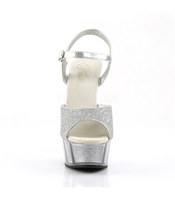 Plateau High Heels DELIGHT-609-5G - Silber