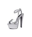 Giaro Sissi Damen Herren Plateau Sandaletten silber