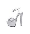 Giaro Sissi Damen Herren Plateau Sandaletten silber