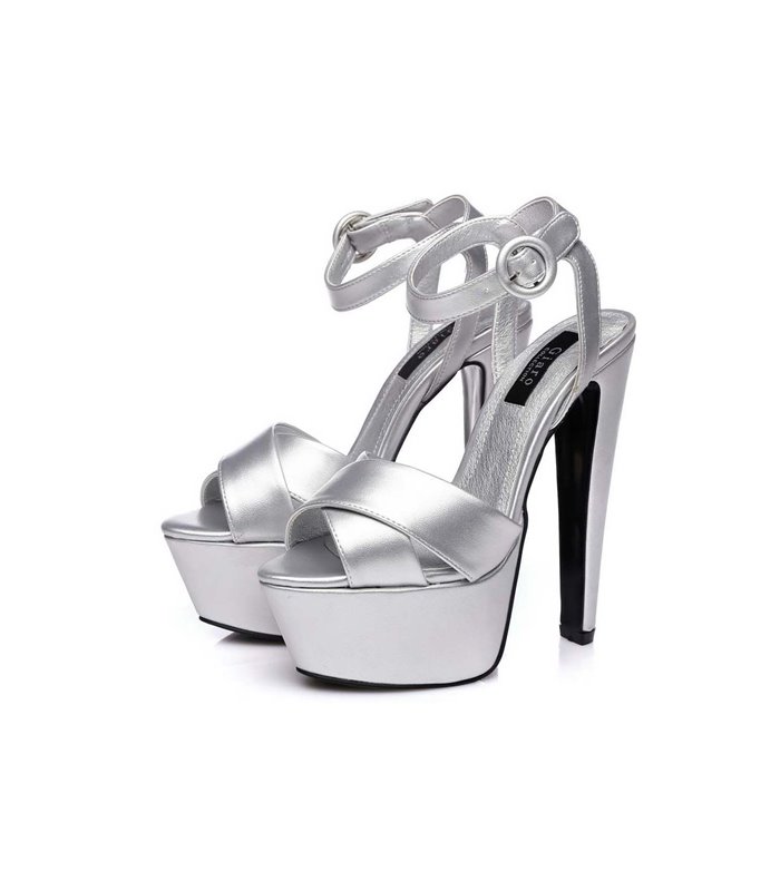 Giaro Sissi Damen Herren Plateau Sandaletten silber