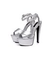 Giaro Sissi Damen Herren Plateau Sandaletten silber