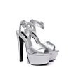 Giaro Sissi Damen Herren Plateau Sandaletten silber