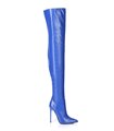 Zazu Damen Herren Unisex  Overknee Stiefel blau