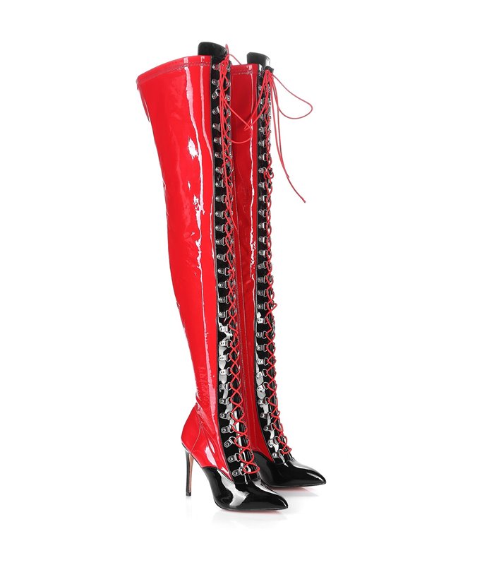 Giaro Overknee Stiefel Veruska rot schwarz