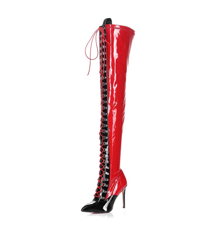 Giaro Overknee Stiefel Veruska rot schwarz