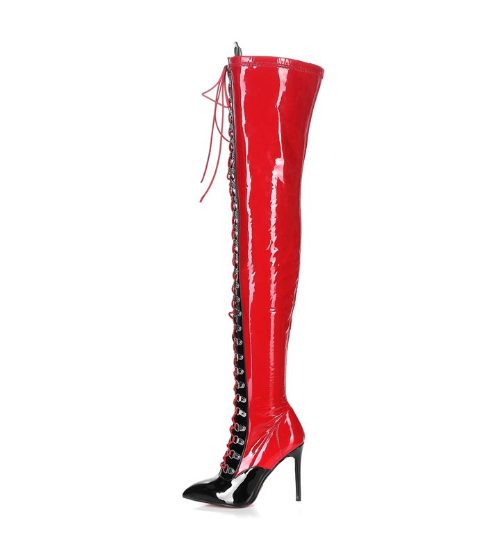 Giaro Overknee Stiefel Veruska rot schwarz