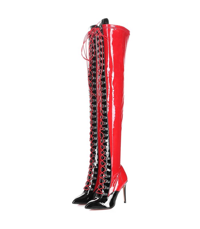 Giaro Overknee Stiefel Veruska rot schwarz