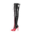 Giaro Overknee Stiefel Veruska schwarz rot