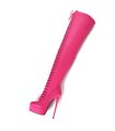 Giaro Plateau Overknee Stiefel Mouchard Pink