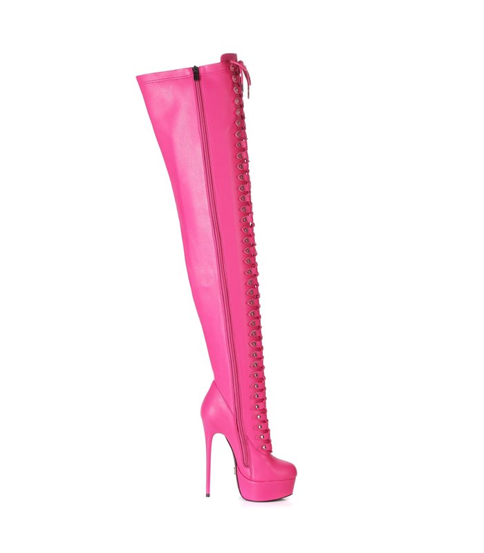 Giaro Plateau Overknee Stiefel Mouchard Pink