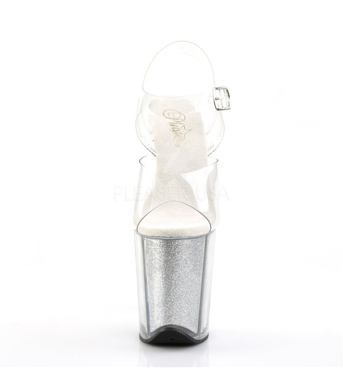 Extrem Plateau Heels FLAMINGO-808G - Silber