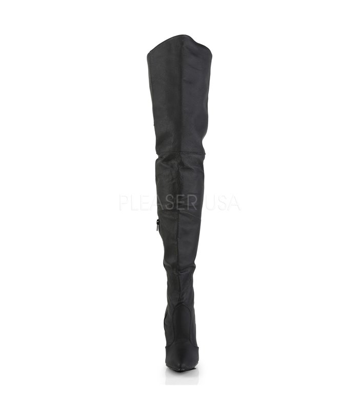 Pleaser Overknee Stiefel LEGEND-8899 Schwarz Leder (P)