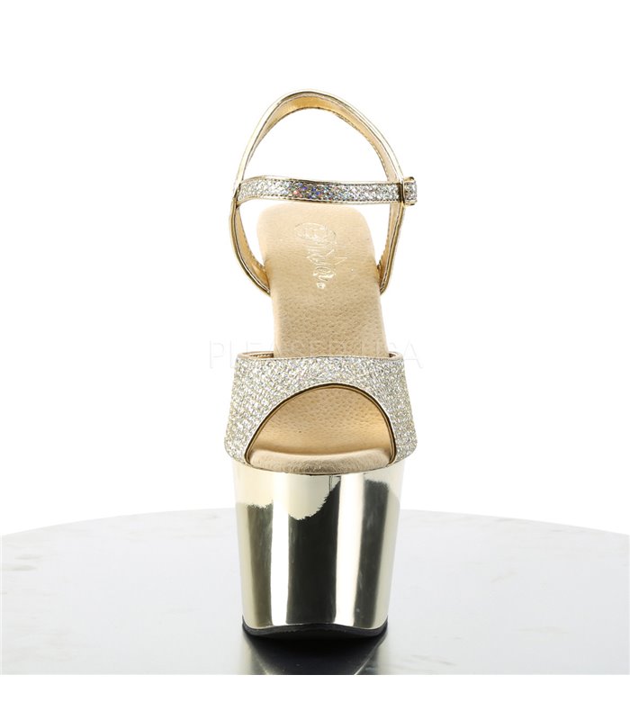 Plateau High Heels REVOLVER-709G - Gold