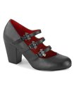 VIVIKA-38 Gothic Pumps - Schwarz Matt | Demonia