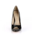 Stiletto Peeptoes SEXY-42 - Lack Schwarz