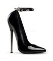 Extrem High Heels DAGGER-12  - Lack Schwarz