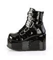 Demonia Plateau Stiefelletten CONCORD-57 schwarz lack