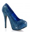 Strass High Heels TEEZE-06R - Blau