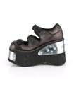 Plateau Schuhe KERA-13 - Schwarz Braun