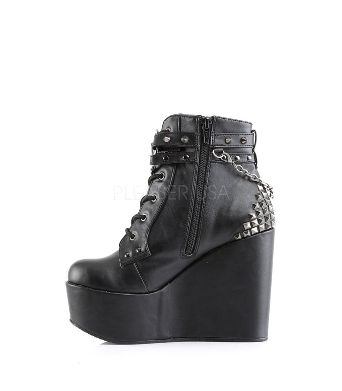 Demonia Plateau Stiefeletten POISON-101 Schwarz