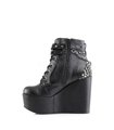 Demonia Plateau Stiefeletten POISON-101 Schwarz