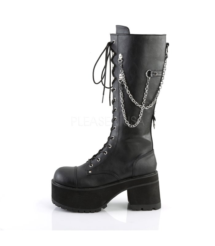 Demonia Plateau Stiefel RANGER-303 Schwarz