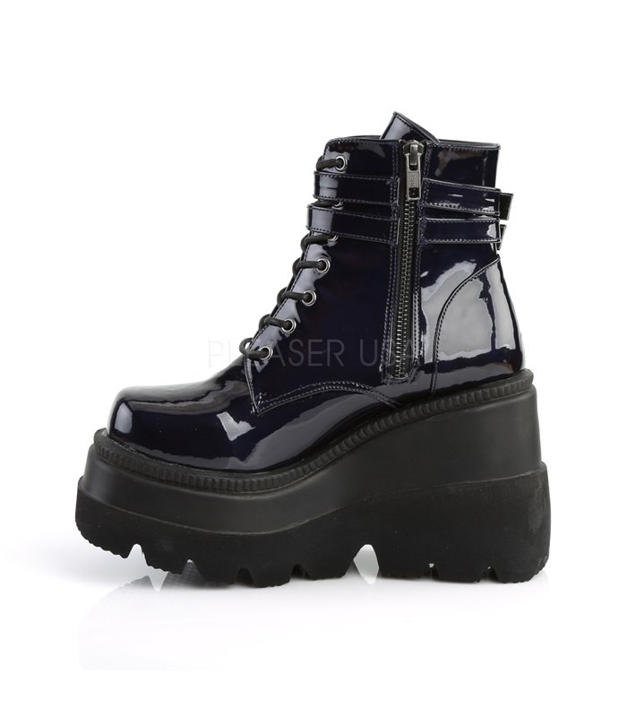 Demonia Plateau StiefelettenSHAKER-52 Schwarz