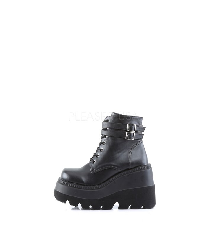 Demonia Plateau Stiefeletten SHAKER-52 Schwarz