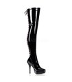 Overknee Stiefel INDULGE-3063 - Lack Schwarz