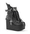 POISON-107 Plateau Stiefelette - Schwarz Matt  | DemoniaCult