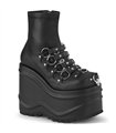 WAVE-110 Plateau Boots - Schwarz Matt | DemoniaCult