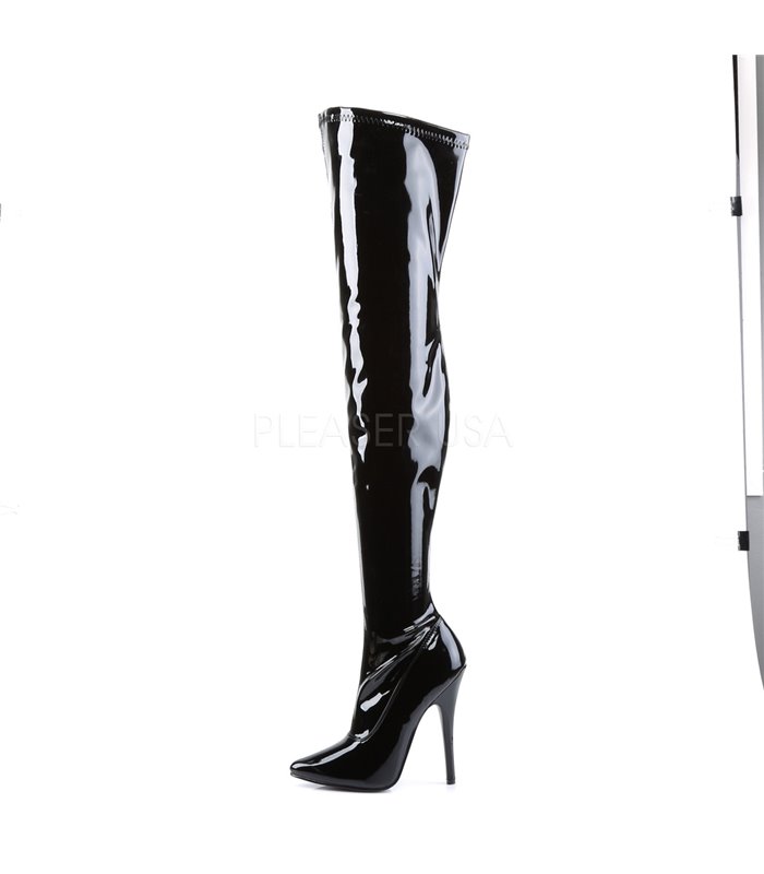 Devious High-Heel-Overknee-Stiefel Domina-3000 Lack schwarz