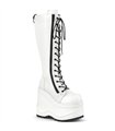 Plateau Stiefel WAVE-200 Weiss matt  | DemoniaCult