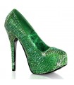 Bordello Plateau Pumps TEEZE-06R Green Satin-Irid RS