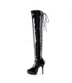 Overknee Stiefel INDULGE-3063 - Lack Schwarz