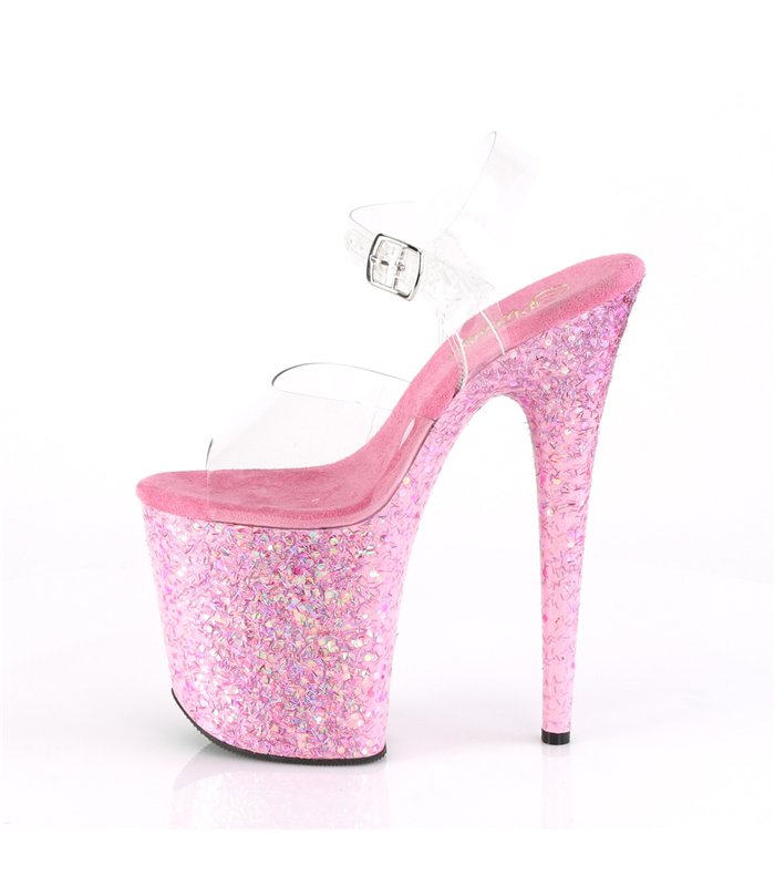 Extrem Plateau Heels FLAMINGO-808CF - Pink Konfetti