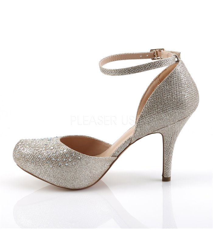 D'Orsay Pumps COVET-03 - Nude Glitter