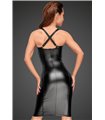 Powerwetlook Kleid mit elastischen Einsätzen in der Hüfte und Brustbereich 