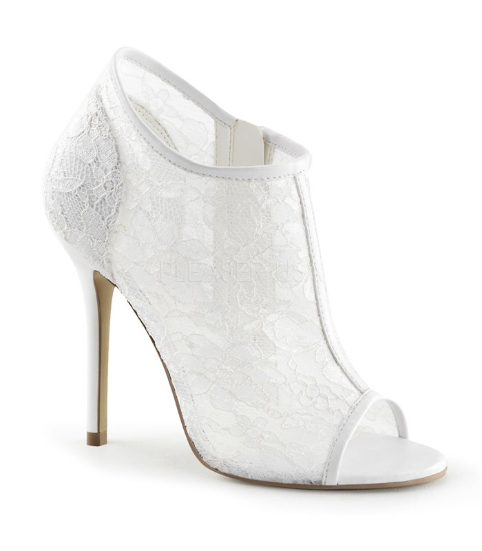 Peep Toe Bootie AMUSE-56 - Ivory Weiß