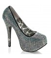 Strass High Heels TEEZE-06R - Bunt schillernd