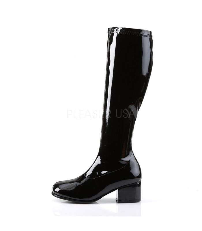 Retro Stiefel RETRO-300 - Lack Schwarz