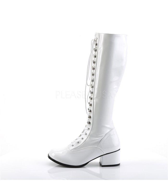 Retro Stiefel RETRO-302 - Lack Weiß