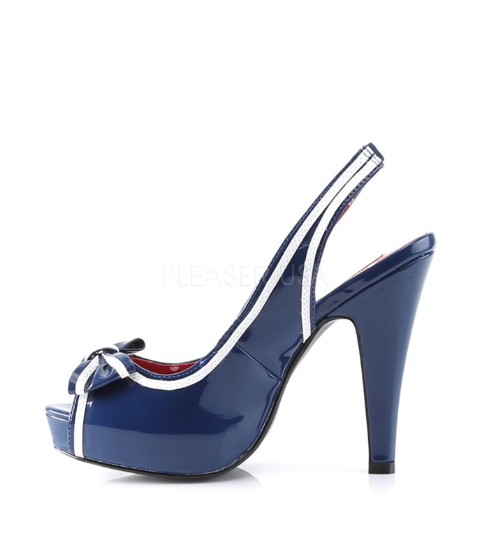 Peeptoe Slingpumps BETTIE-05 - Blau